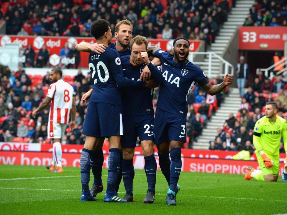 Eriksen fired in Tottenham’s winner from a free-kick (Getty)