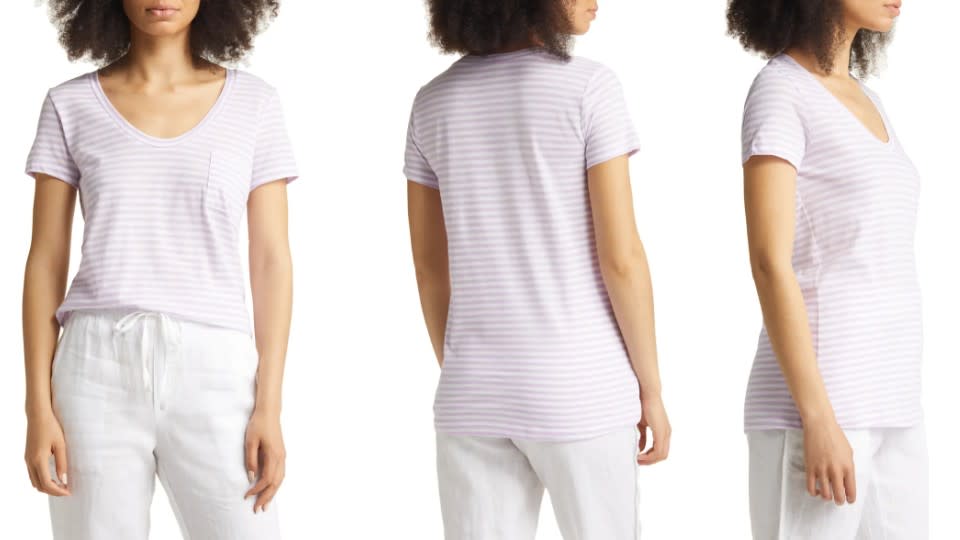 Caslon Rounded V-Neck T-Shirt - Nordstrom, $14 (originally $24)