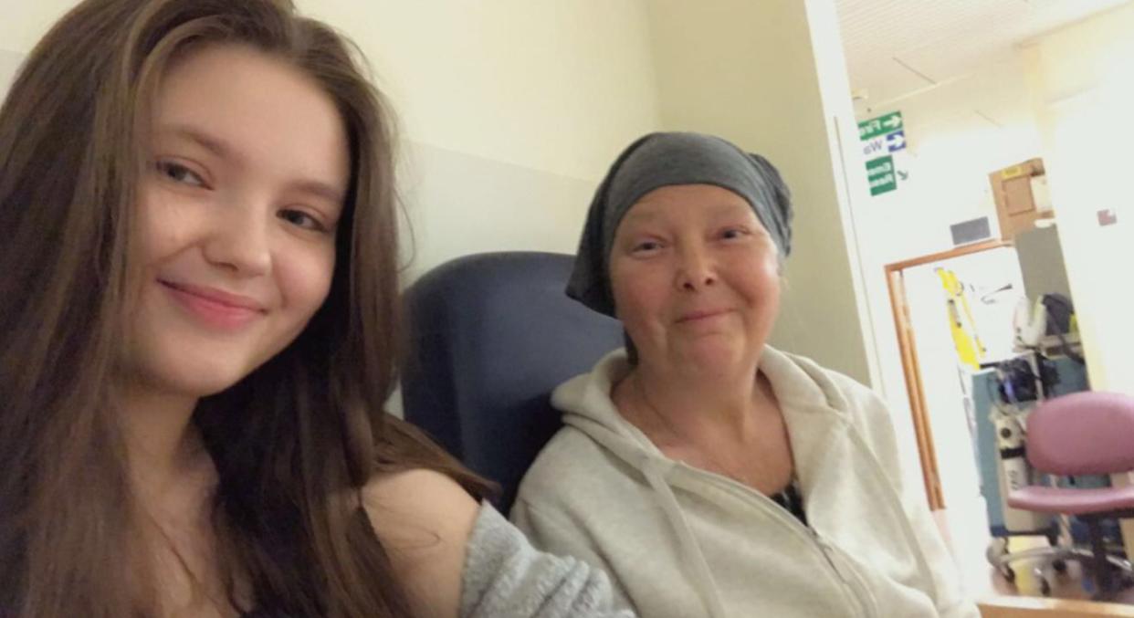 Nicky and Erin waiting for Erin’s MRI at hospital in January 2020 (PA)