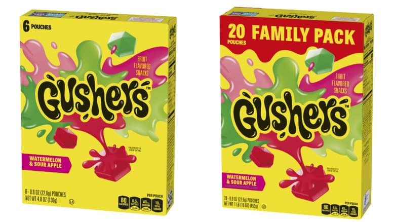 boxes of Gushers