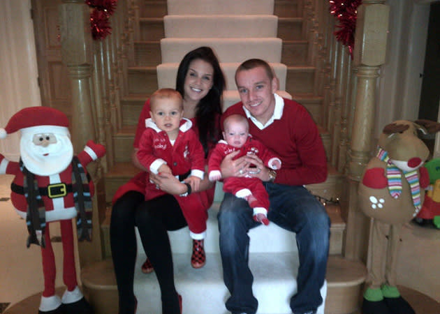 Celebrity mums: Danielle Lloyd with her sons Archie and Harry plus fiance Jamie O'Hara / Danielle Lloyd Twitter