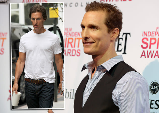 Seit Drehschluss hat Matthew McConaughey wieder zugelegt (r.) (Bilder: ddp Images)