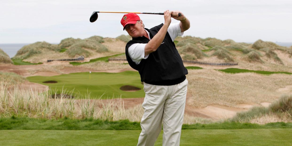 Trump playing golf