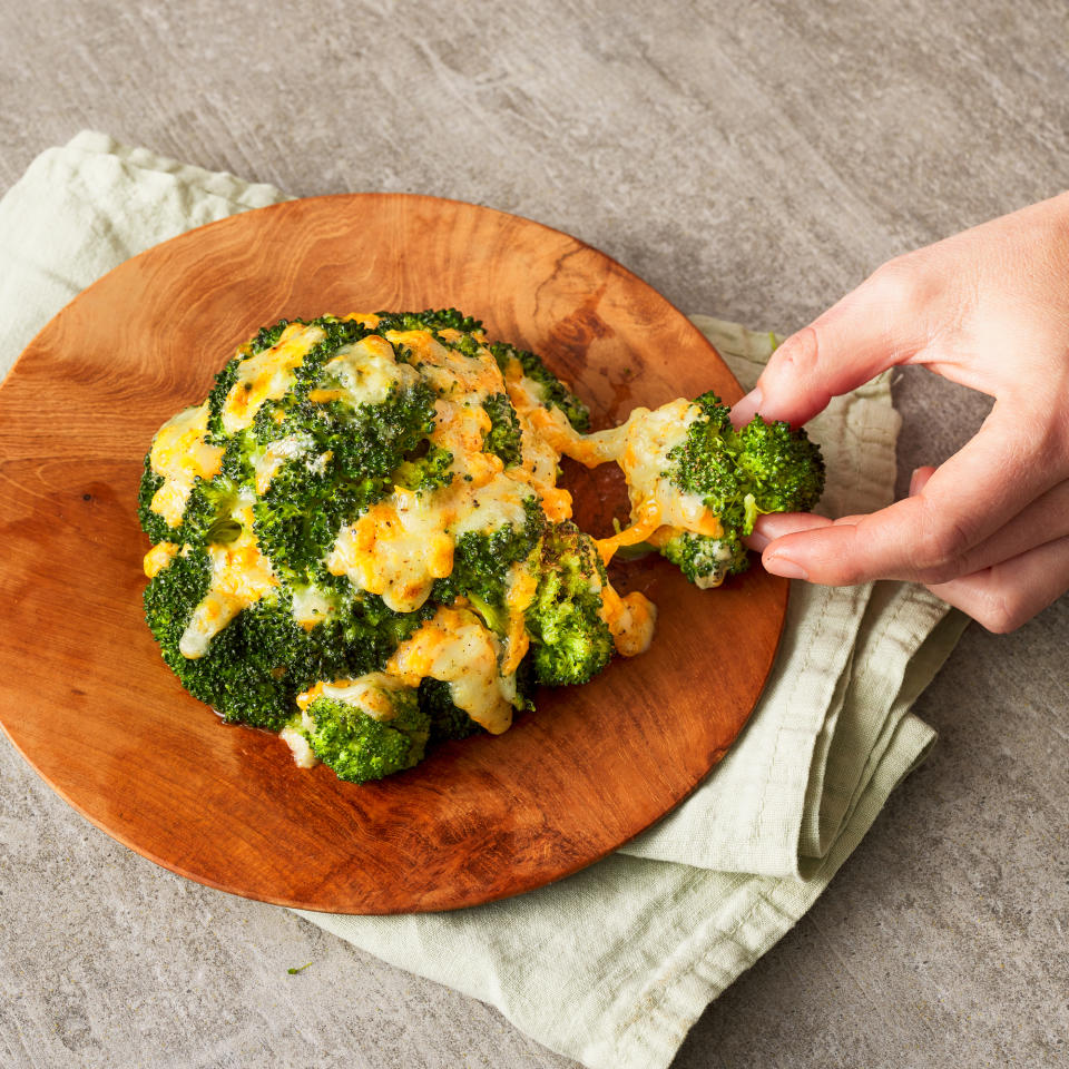 Cheesy Pull-Apart Broccoli with Cheddar