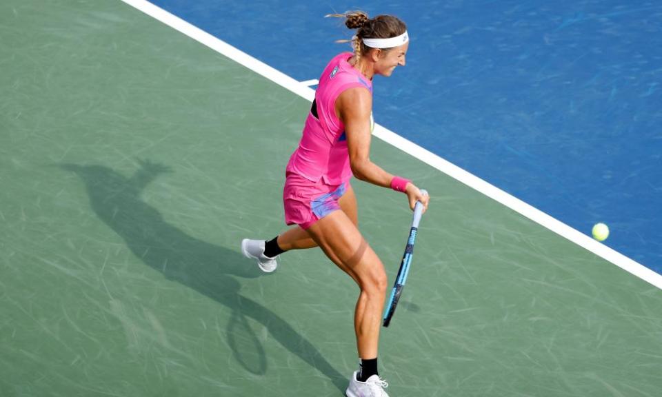 Victoria Azarenka in their quarter-final of her triumphant Western and Southern Open campaign this year.