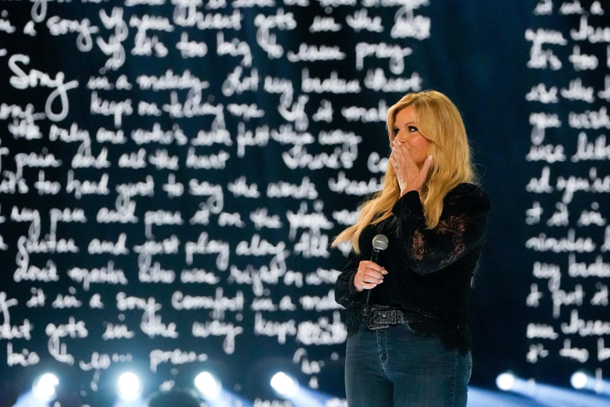 Trisha Yearwood performs Sunday at the 2024 CMT Music Awards at the Moody Center in Austin, Texas.