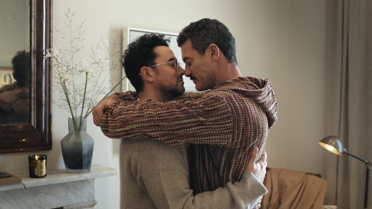 Dan Levy and Luke Evans in Good Grief