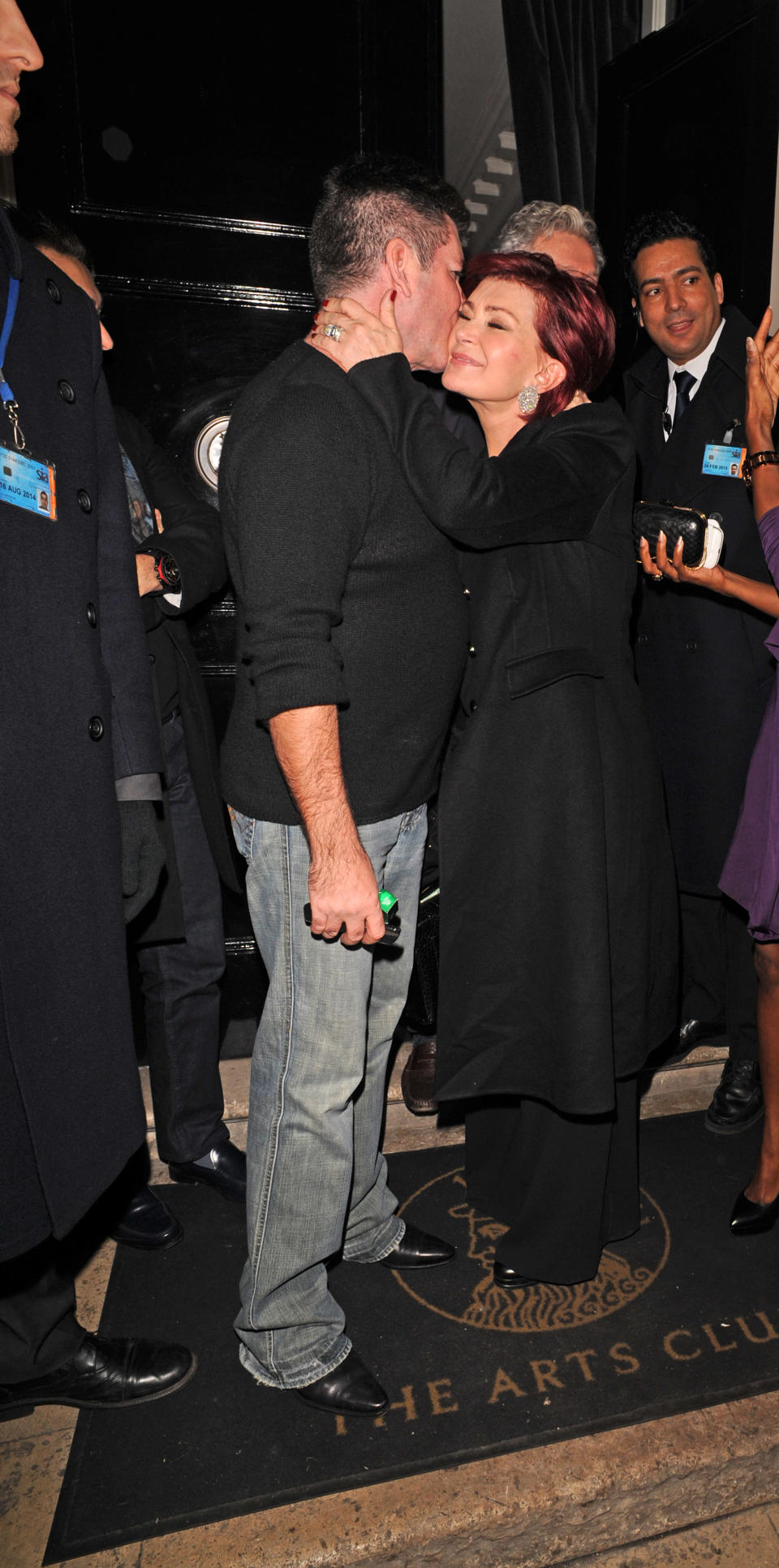 LONDON, UNITED KINGDOM - FEBRUARY 15: Simon Cowell and Sharon Osbourne sighting at the Arts Club on February 15, 2013 in London, England. (Photo by Alan Chapman/FilmMagic)