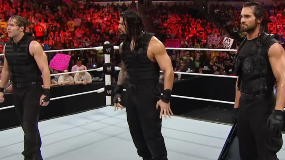 Seth Rollins moments before turning on The Shield