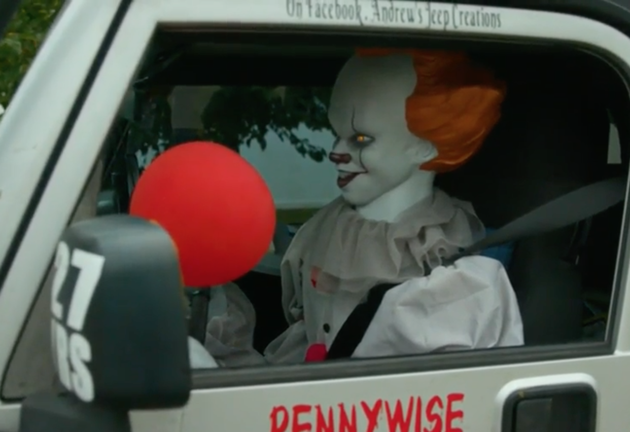 Pennywise in the driver's seat