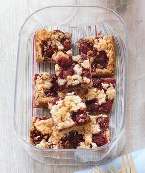 Oatmeal-raspberry bars