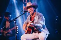 <p>Dustin Lynch takes the stage at 3rd & Lindsley on Monday in Nashville. </p>