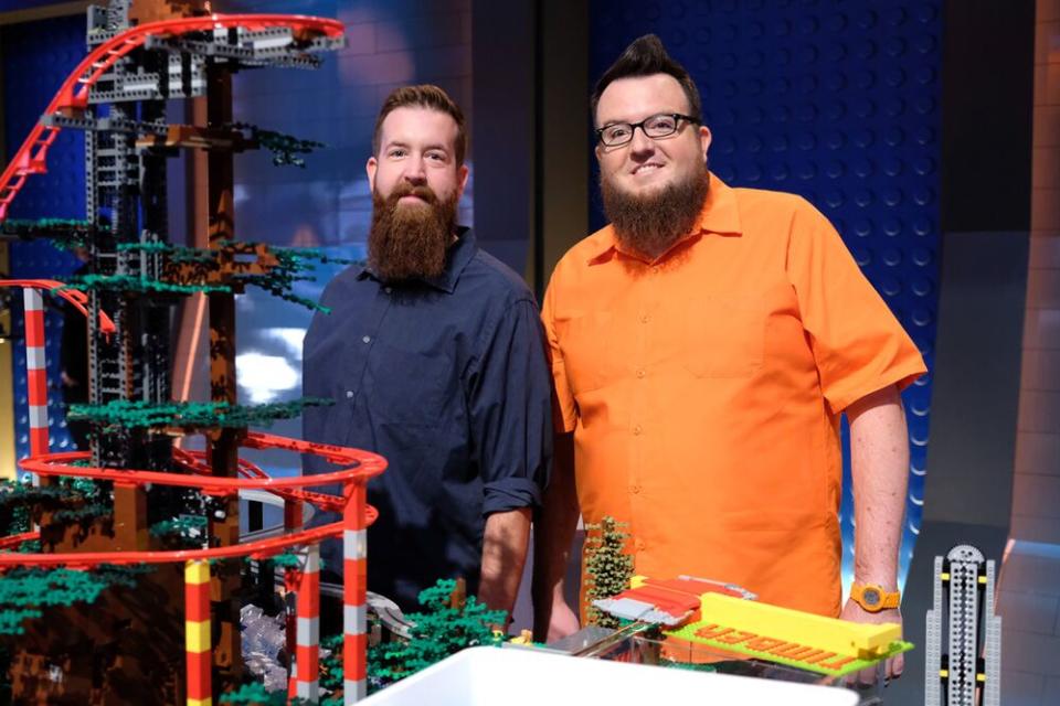 Contestants Mark (left) and Boone with Timber Town. | Ray Mickshaw/FOX