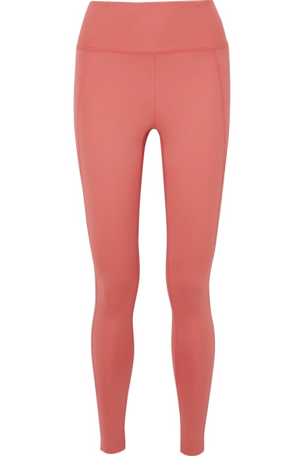 Girlfriend Collective Compression Leggings in Clay, $68, <a href="https://rstyle.me/+qrgujH-_e83UmNEmCR_PIA" rel="nofollow noopener" target="_blank" data-ylk="slk:available here;elm:context_link;itc:0;sec:content-canvas" class="link ">available here</a>.