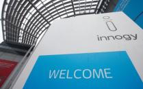 FILE PHOTO: Innogy logo before the company's annual news conference in Essen