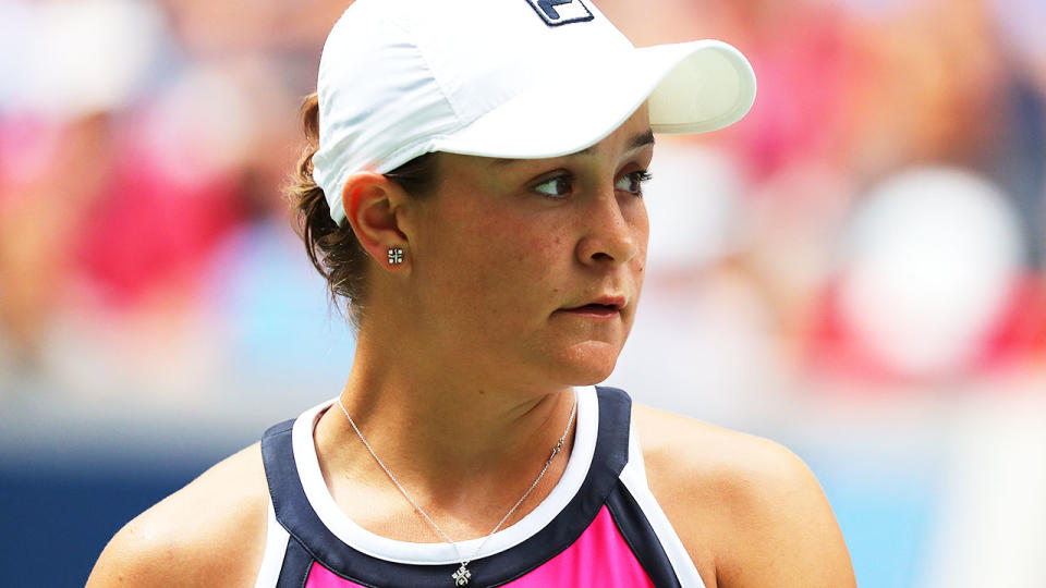 Ash Barty, pictured here during her loss at the US Open.