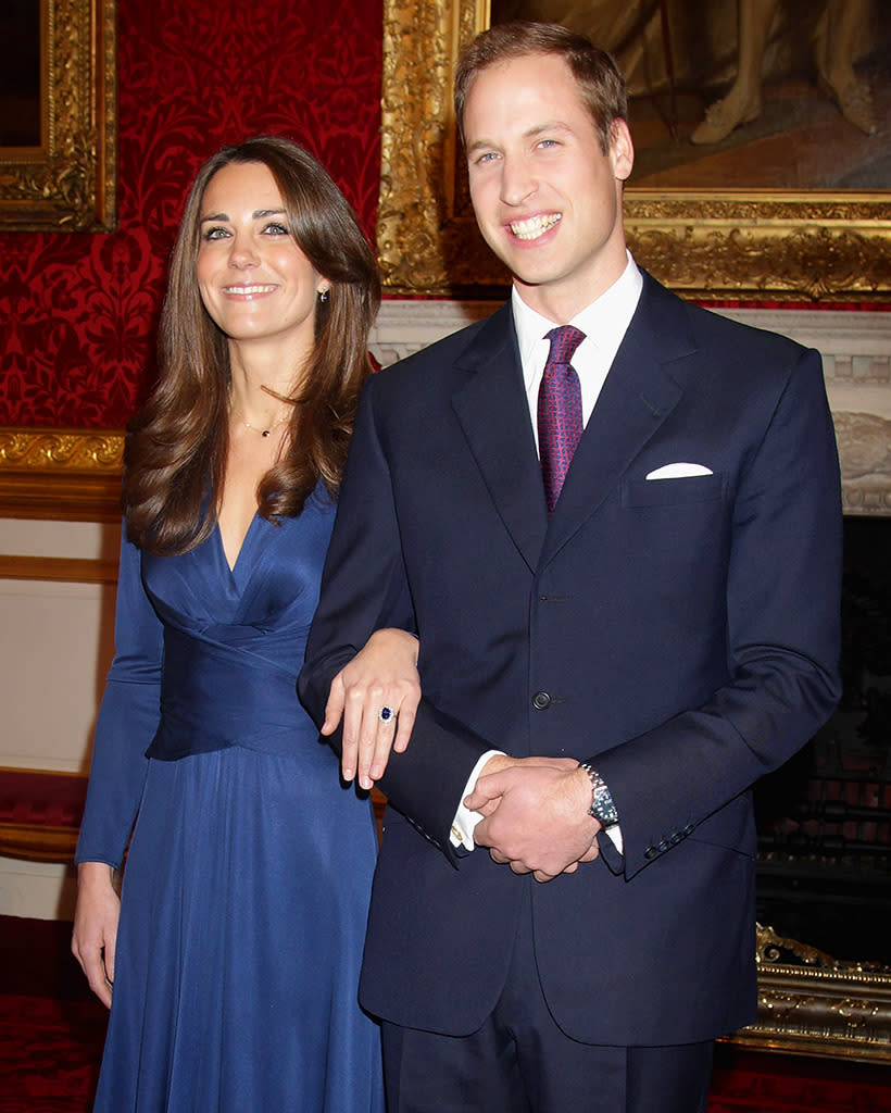 <p>How does a prince whose every move is followed by the world plan an intimate engagement? He takes his partner in crime to a far away land. In October 2010, William asked his longtime girlfriend, Kate Middleton, to marry him during an overnight stopover at Kenya’s Rutundu Log Cabins. After accepting his proposal, the couple snuggled by the fire and spent their first night as an engaged duo in a four poster bed that was hand carved from local trees. The cabin was so remote that it did not even have electricity and they were advised to bring their own food and drink, which we’re sure Will had covered. As for the ring? The prince presented her with the late Princess Diana’s breathtaking diamond-and-sapphire engagement band. “It’s very special to me, as Kate is very special to me now as well,” <a href="http://abcnews.go.com/International/prince-william-kate-middleton-engagment/story?id=12158508" rel="nofollow noopener" target="_blank" data-ylk="slk:shared;elm:context_link;itc:0;sec:content-canvas" class="link ">shared</a> Prince William. “It was only right the two were put together. It was my way of making sure mother didn’t miss out on today and the excitement and the fact that we’re going to spend the rest of our lives together.“ <i>(Photo: Chris Jackson/Getty Images) </i></p>