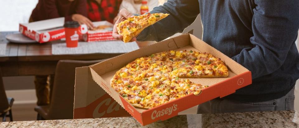 Casey's General Store first started serving breakfast pizzas at all of its locations on Sept. 14, 2001.