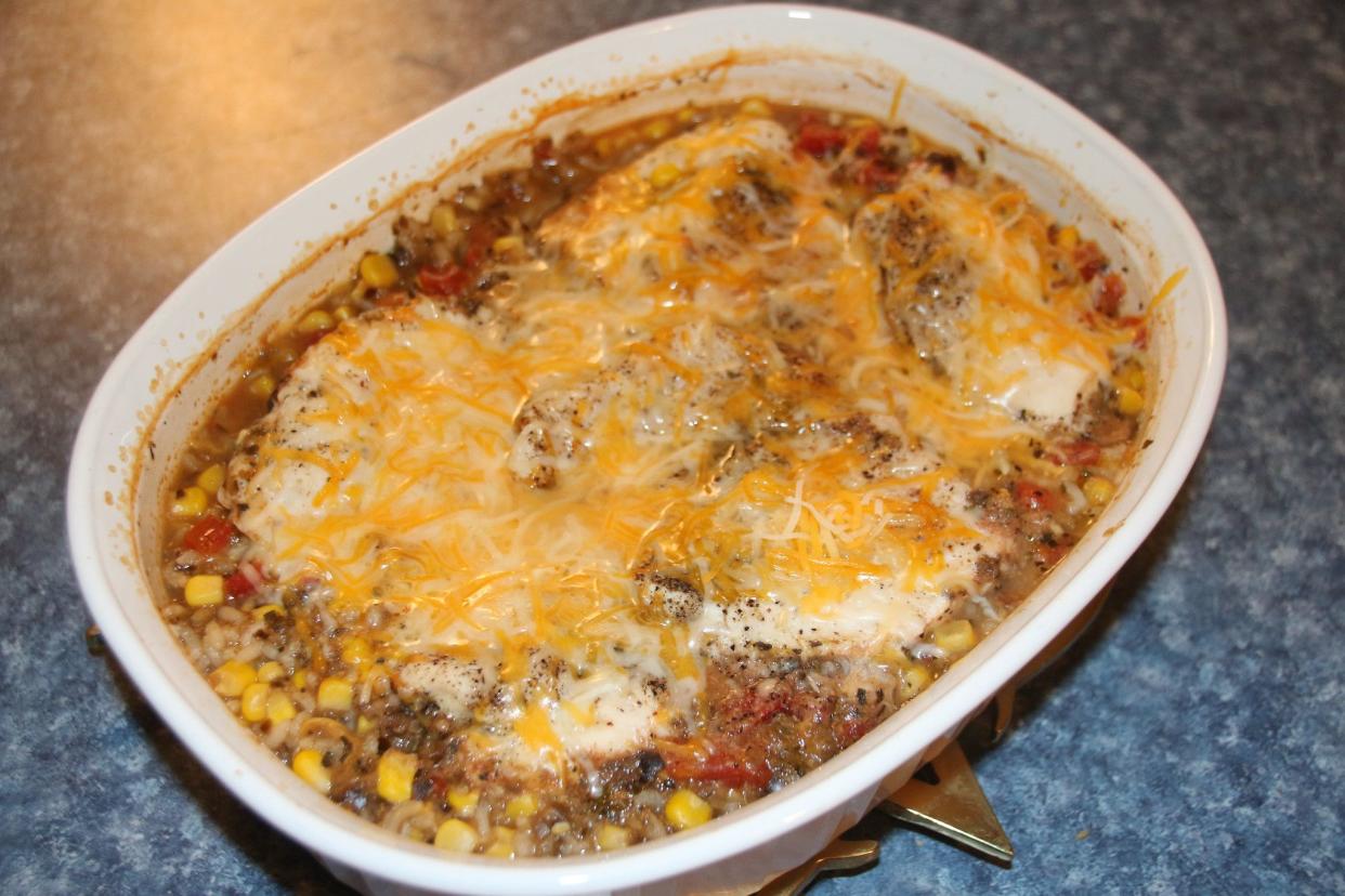 Mexican chicken and rice casserole