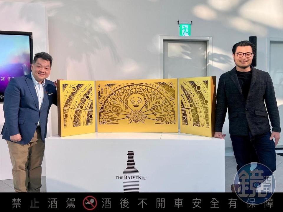 品牌大使沈宇軒Daniel（左）與藝術家楊士毅（右）分享這次「一心一藝」活動概念。