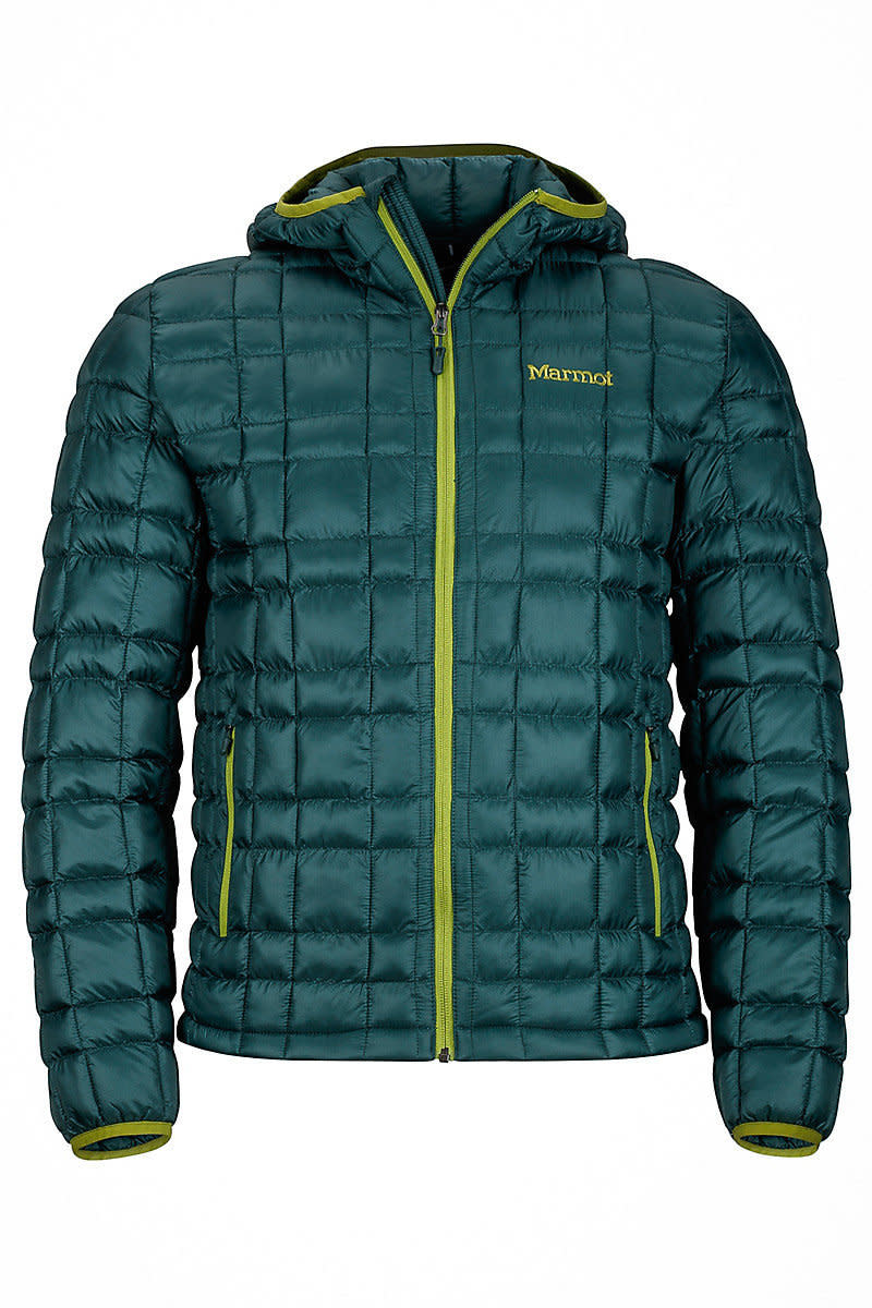 With featherless insulation, this <a href="https://www.marmot.com/marmot-featherless-hoody/889169228520.html?gclid=Cj0KCQjwpMLOBRC9ARIsAPiGeZDhPlMtM5VOA4sl2qLWromS8BSYmYCLcieGwbhAwQB-wEHDz4ibZb8aAgpfEALw_wcB" target="_blank">hoodie</a> will not only keep you extremely warm but is lightweight and cruelty free.