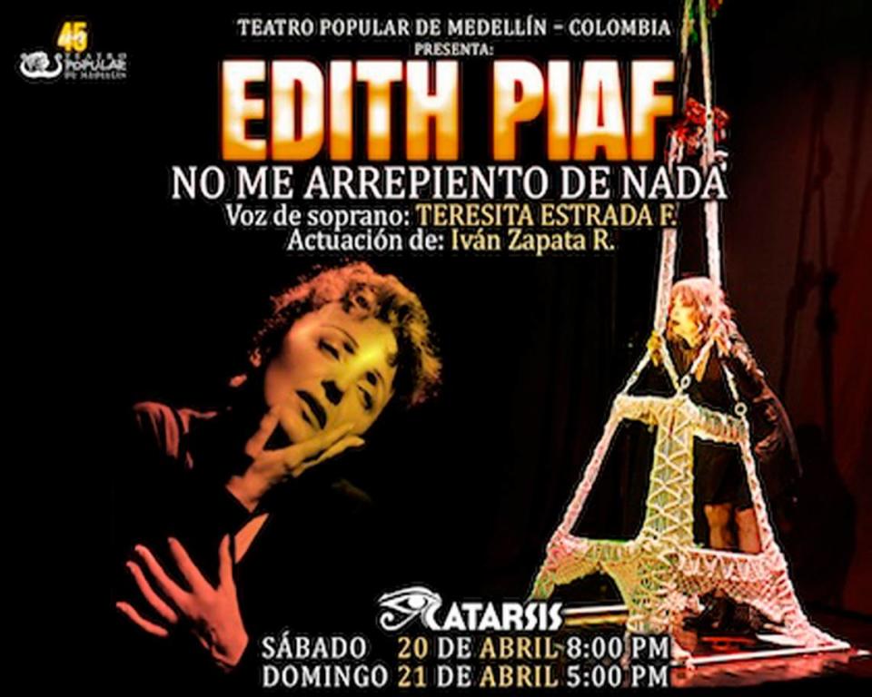Edith Piaf “No me arrepiento” en el Teatro Trail.