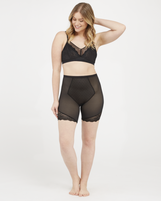 Spanx Booty Boost Active Cycling Shorts, Very Black at John Lewis