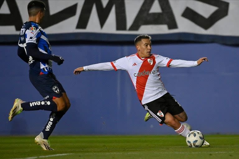 Esequiel Barco fue uno de los mejores jugadores de River en el amistoso ante Monterrey; sería titular ante Pachuca