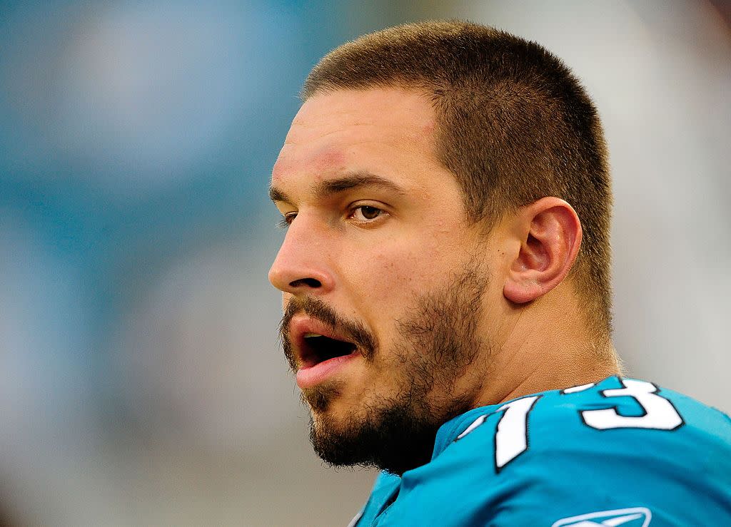 Former Jaguars offensive lineman Eben Britton claims he played some of his best football stoned. (Getty Images)