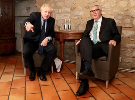 British Prime Minister Boris Johnson meets with European Commission President Jean-Claude Juncker in Luxembourg