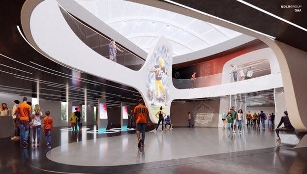 The Pro Football Hall of Fame is planning an $80 million project to modernize and expand its facility at the 2121 George Halas Drive NW in Canton. Among the planned improvements is an 8,000-square-foot grand lobby featuring high-tech interactive exhibition gallery spaces.