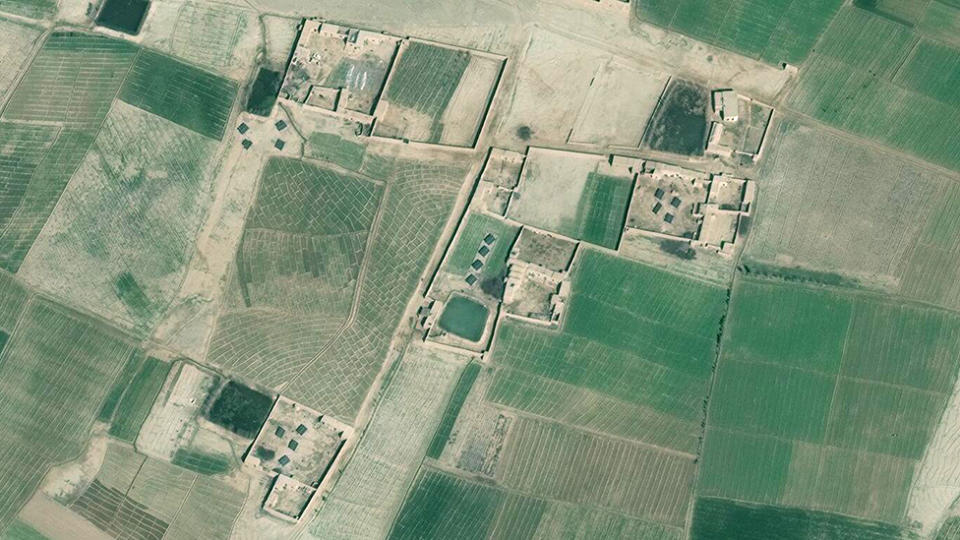 Imágenes satelitales de Helmand, en Afganistán.