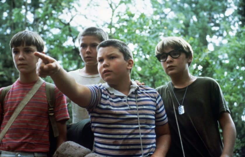 Wil Wheaton, from left, River Phoenix, Jerry O'Connell and Corey Feldman in "Stand By Me."