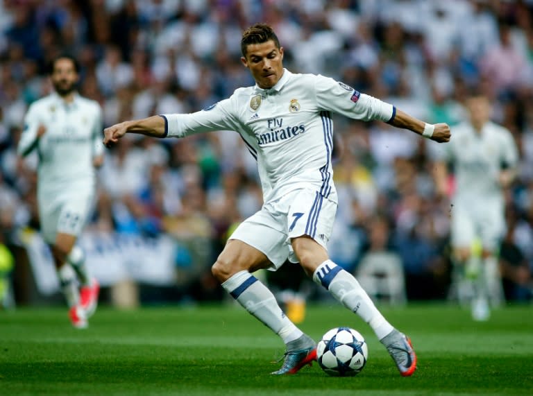 Real Madrid's Cristiano Ronaldo scored a hat-trick in their UEFA Champions League semi-final 1st leg 3-0 win over Atletico Madrid, at the Santiago Bernabeu stadium in Madrid, on May 2, 2017