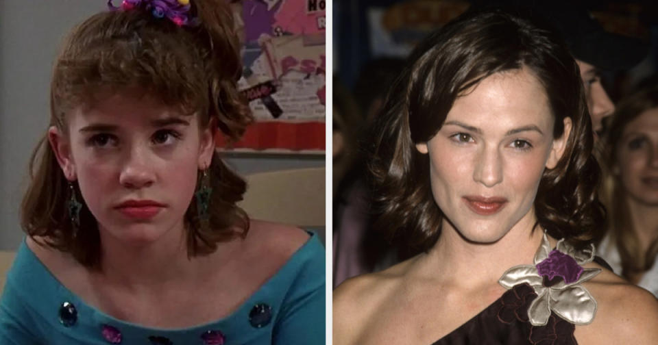 Closeup of Christa B. Allen and young Jennifer Garner