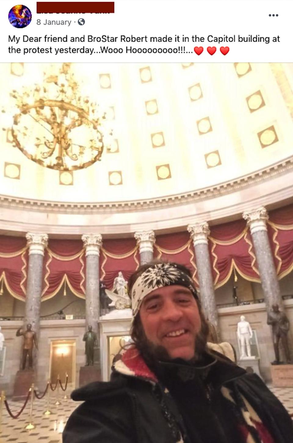 capitol riot suspect robert chapman facebook