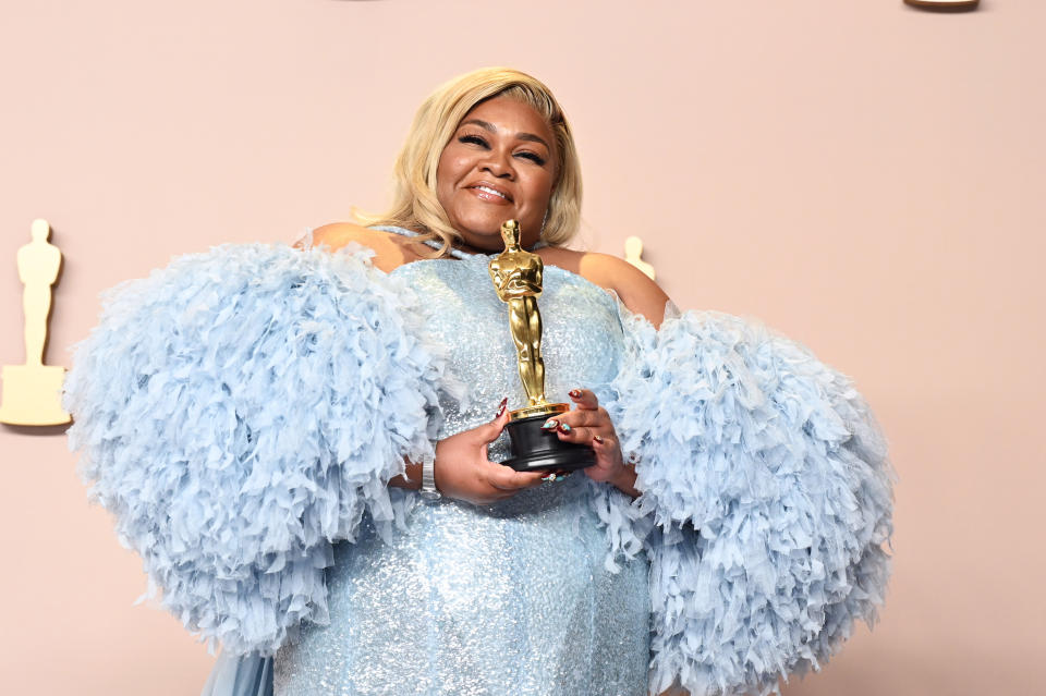 Da'Vine Joy Randolph wins Best Supporting Actress for "The Holdovers" at the 96th Annual Oscars held at Dolby Theatre on March 10, 2024 in Los Angeles, California. (Photo by Gilbert Flores/Variety via Getty Images)