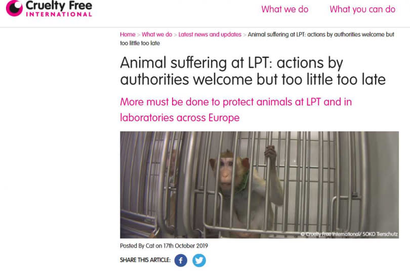 （圖／翻攝自網頁 Cruelty Free International）