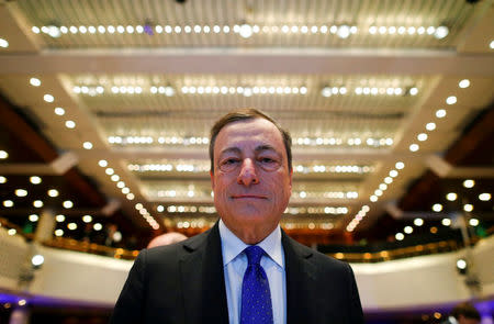 European Central Bank (ECB) President Mario Draghi attends the Euro Finance Week in Frankfurt, Germany, November 18 , 2016. REUTERS/Ralph Orlowski/File Photo