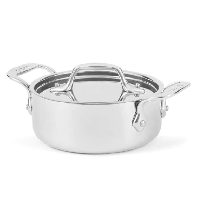 D3 Stainless 3-ply Bonded Cookware, Mini Casserole with Lid, 1 quart