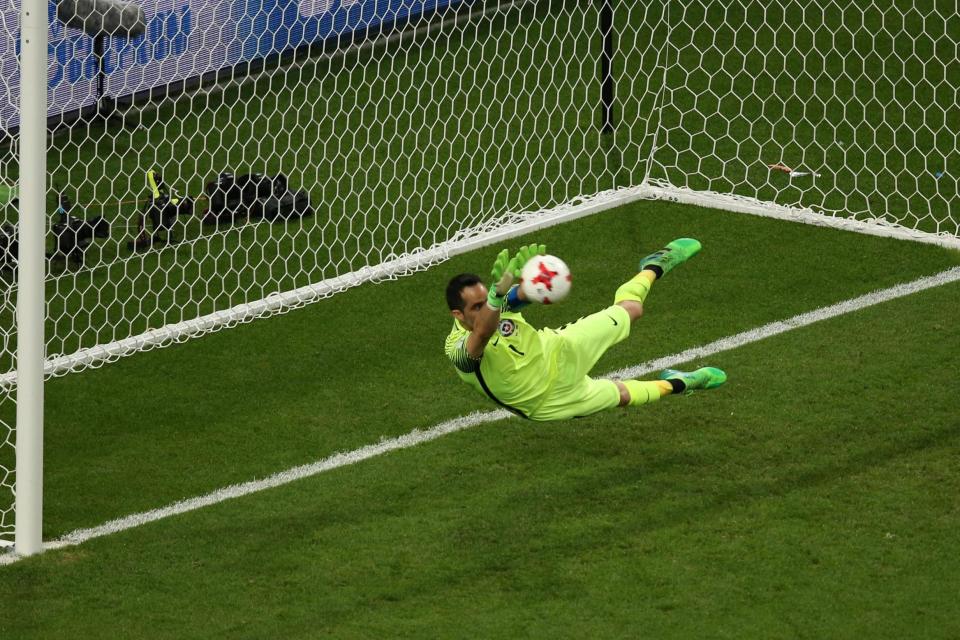 Bravo saved all three Portuguese penalties he faced in the shootout: AFP/Getty Images