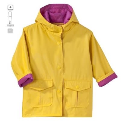 Rainy days and Mondays don't have to bring anyone down with this bright and cheery classic yellow slicker.