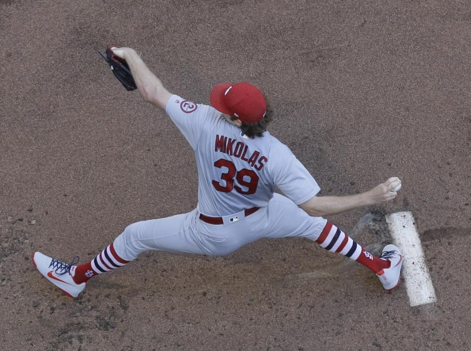 St. Louis Cardinals starting pitcher Miles Mikolas returned from Japan and became an All-Star in 2018. (AP)