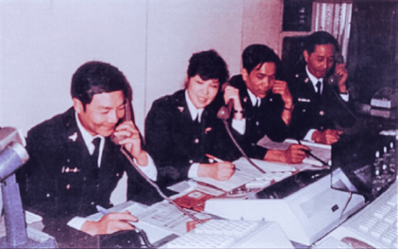 圖：早期警消大隊119勤務中心受理民眾報案情形／台北市消防局提供