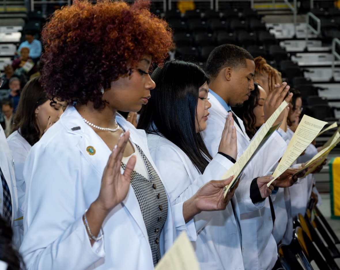 During the 2023 Xavier University College of | Pharmacy White Coat Ceremony & Reception held at the Xavier University in New Orleans, Louisiana on Friday, January 13, 2023. (Photo by J.R. Thomason)