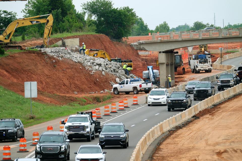 More than $170 million is being spent to rebuild Interstate 40 at Douglas Boulevard in Midwest City into a single-point urban interchange. As part of that project, the Engle Road Bridge is being removed.