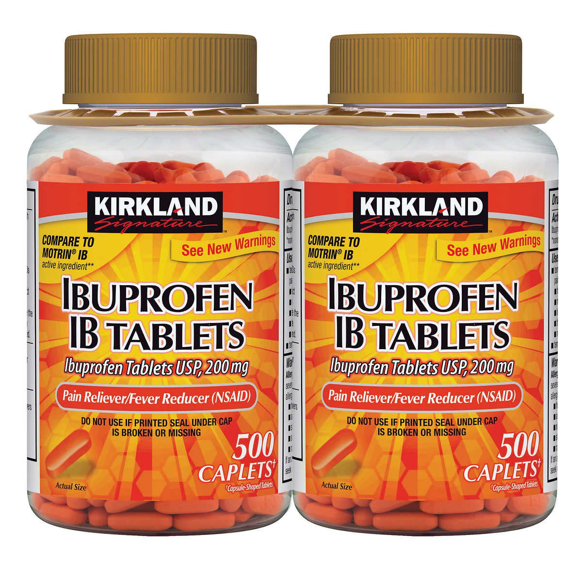 Kirkland Signature Ibuprofen IB Caplets 