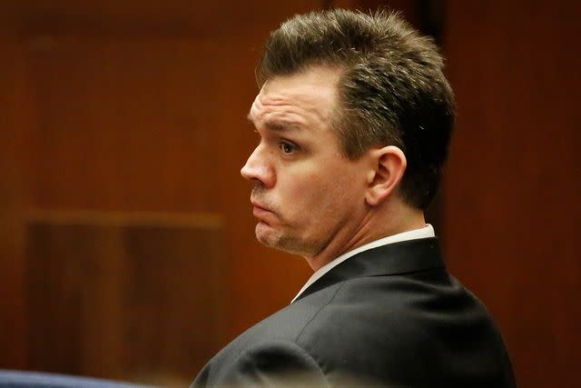 <p>Al Seib/Los Angeles Times/Getty</p> John Creech listens during closing arguements at Los Angeles Criminal Courts Building on June 28, 2017.