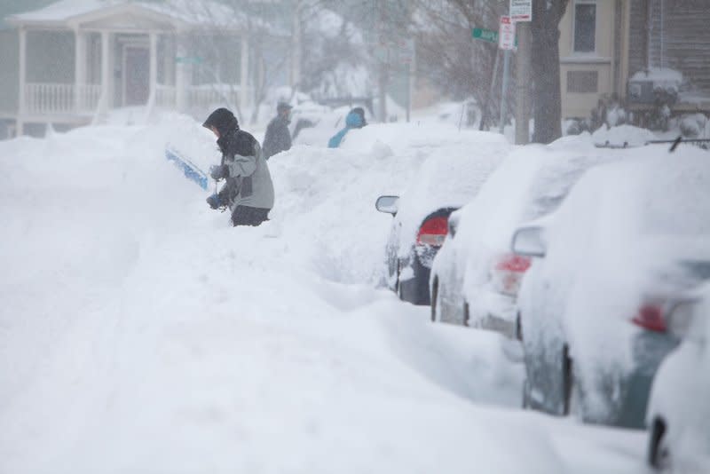 Bostonians start to dig out in Boston on February 9, 2013, as a blizzard ravages much of the Northeast, including on February 10. File Photo by Jacob Belcher/UPI