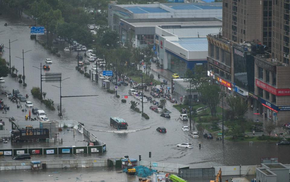 Flooding in Zhengzhou in central China's Henan province